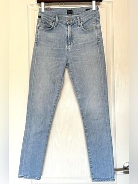 Citizens of Humanity Rocket Crop High Rise Skinny Jeans Size 25 Blue Denim
